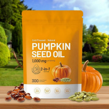 Pumpkin Seed Oil with Saw Palmetto 300 Softgels - 1000 mg Herbal Supplement