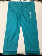 Cherokee Scrub Pants Large Blue Workwear Stretch Straight Cargo Unisex New