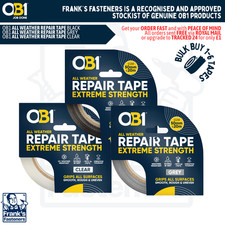 OB1® ALL WEATHER REPAIR TAPE EXTREME STRENGTH in CLEAR, BLACK & GREY 20m x 50mm