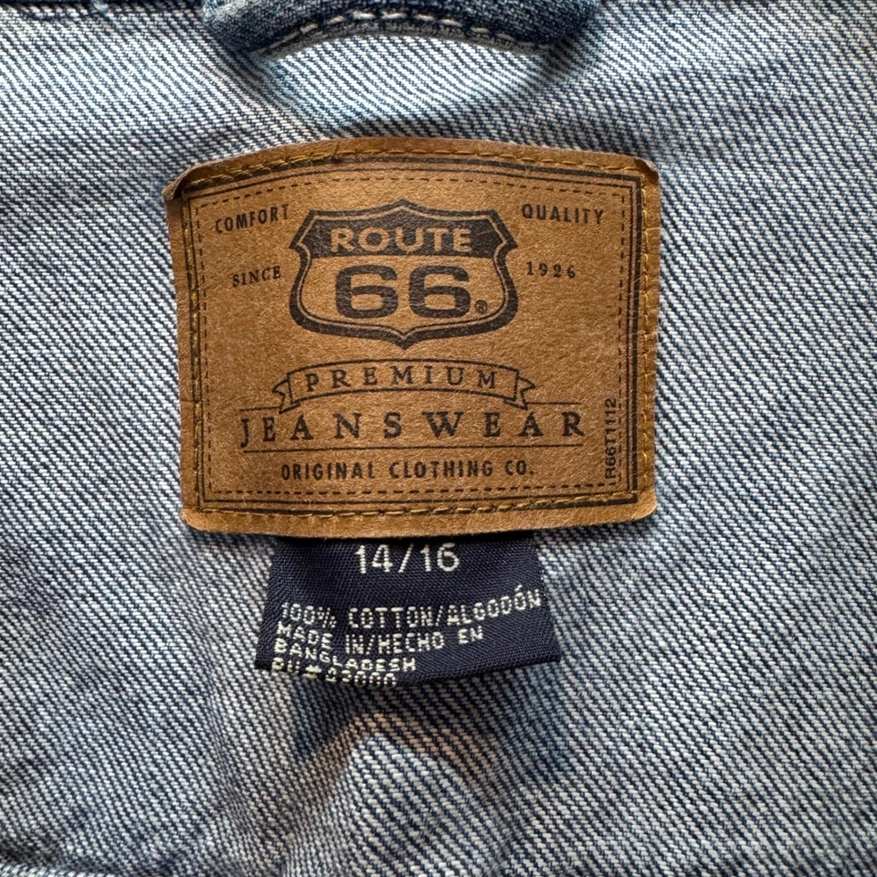 Chaqueta Vaquera Route 66 Premium Azul Envejecido Jean Clásico Original Clothing Co Foto 3 de 4