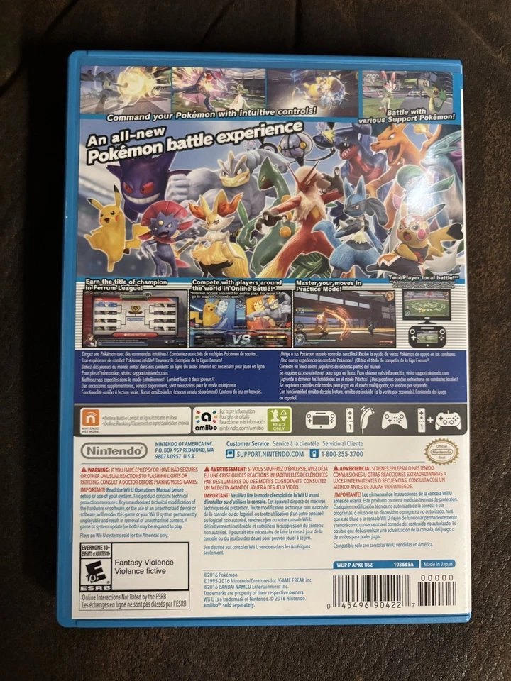 Pokken Tournament (Nintendo Wii U, 2016) Completo En Caja Muy Buen Estado Foto 2 de 3