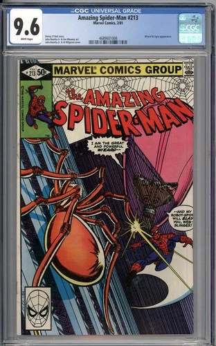 Amazing Spider-Man #213 CGC 9.6 NM+ Wizard & Llyra Appearance WHITE PAGES