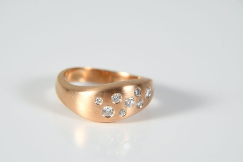 Q07C06- Gold 750 18kt Ring mit Diamanten zus. ca. 0,20ct - Bild 3 von 12