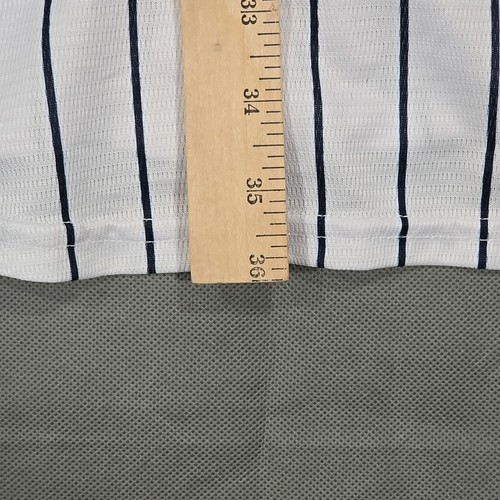 Sz 4XT New York Yankees Derek Jeter #2 Majestic Stitched Cool Base White Jersey - Picture 14 of 15