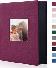 Fabric Photo Album 4X6 300 Large Capacity for Family Wedding Anniversary Linen