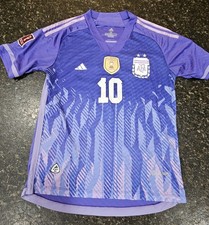 Adidas Argentina #10 Lionel Messi FIFA WC Qatar 2022 Purple Soccer Jersey Size M