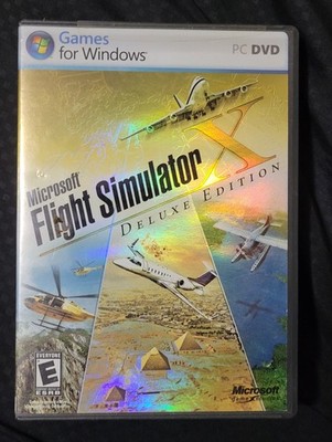 Microsoft Flight Simulator X Deluxe Edition PC + Acceleration Expansion Pack Lot