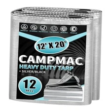 Heavy Duty Tarp 12' x 20', 12 Mil Thick Waterproof Poly Tarps, High 