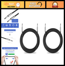 2Pack 100ft 1/4" Speaker Cables, True 12AWG Audio Patch Cords for DJ/PA Systems
