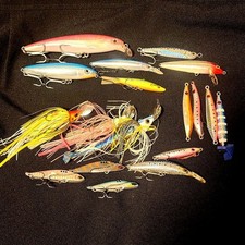 Hard Lure Set 18pcs Multicolor Hardbait Includes X-RAP, GX Jig, Tetsujin, Spoon