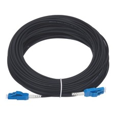 98.4Ft Single Mode Uniboot Duplex OS2 Armored Fiber Optic Patch Cable Black