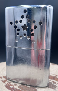 Vintage Stainless Steel Hand Warmer. Star Design. Reusable. Hong Kong. Untested.