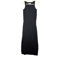 Carve Designs Anderson Maxi Tank Dress Size S Black Organic Cotton Scoop Neck