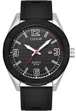 Sport Quartz Analog Men's Watch Silicone Band Date Large Big Face 46mm for Gift