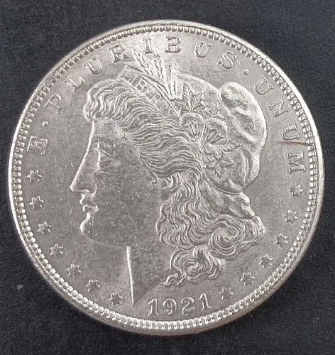 1921 Morgan Silver Dollar Higher Grade - Au/Bunc