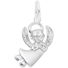 Sterling Silver Angel Charm - 19mm x 15mm