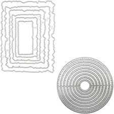 Metal Nesting Cutting Dies Circle and Rectangle Embossing Stencil Die Cuts for C