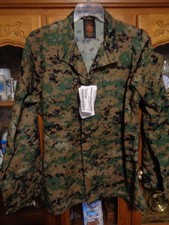USMC MARPAT Uniform WOODLAND Combat Shirt LARGE REGLAR NEW WITH TAG