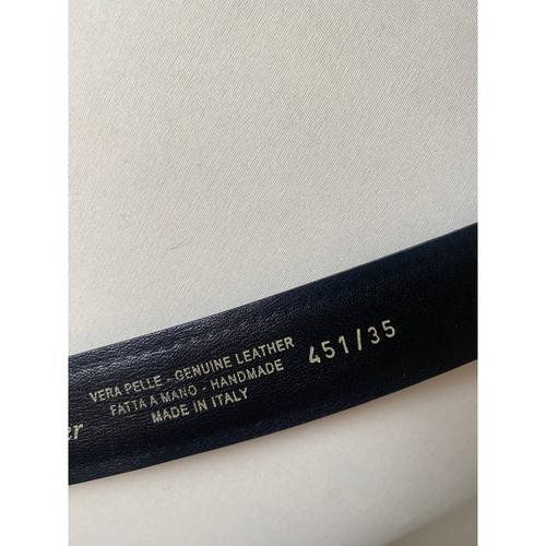 Venice Leather Belt Black Size 42 - 46 Inches Made in Italy - Picture 7 of 8