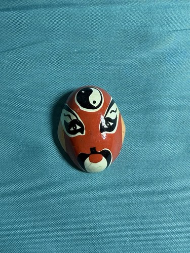 Peking Opera Mask Pin Lapel Small Yin Yang Chinese China Culture Face