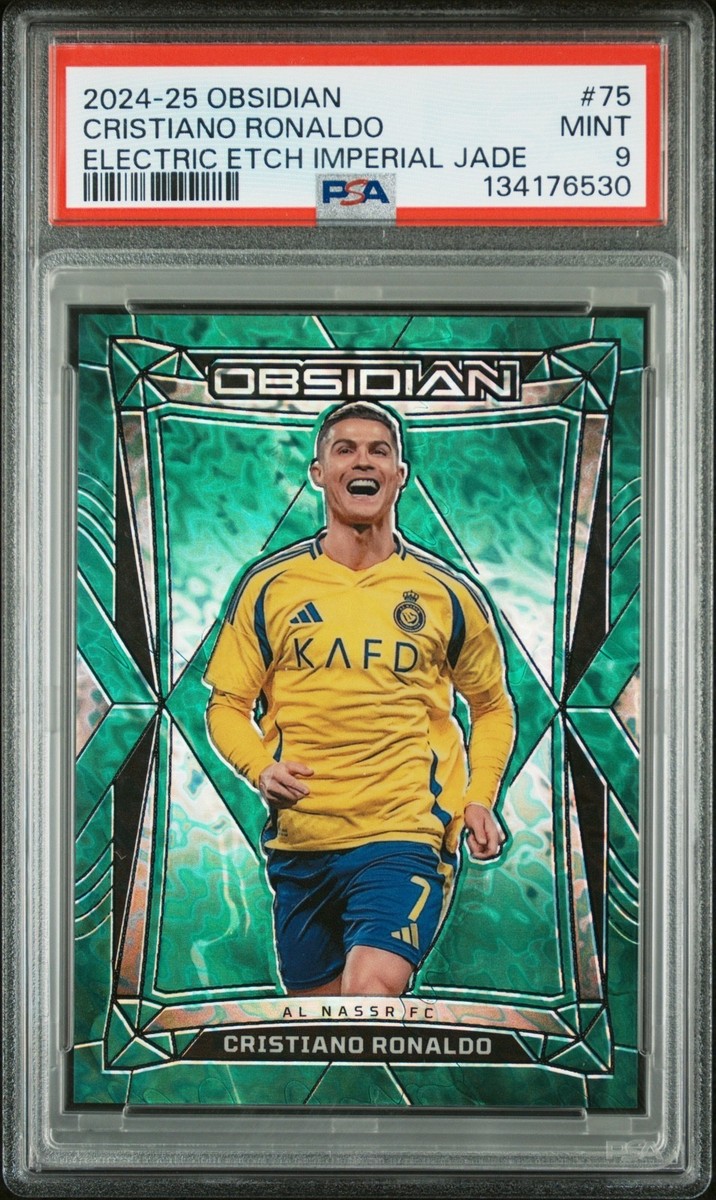 2024-25 Obsidian Cristiano Ronaldo #75 Electric Etch Imperial Jade
