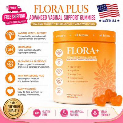 Flora Plus Gummies, Advanced Vaginal Support, Vaginal Health Gummies, Ph Balance