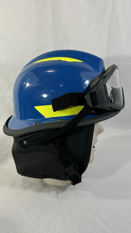 Casco de búsqueda y rescate de incendios Bullard USRX 2023 con gafas IZ. Azul Foto 4 de 4