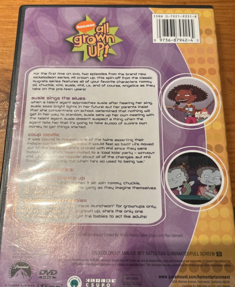 Rugrats All Grown Up Growing Up Changes Everything (DVD, 2003