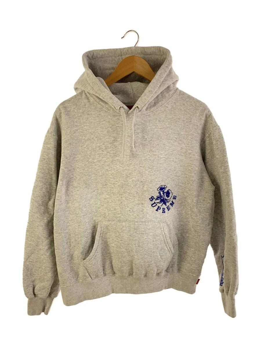 Sweat à capuche Supreme S coton gris occasion