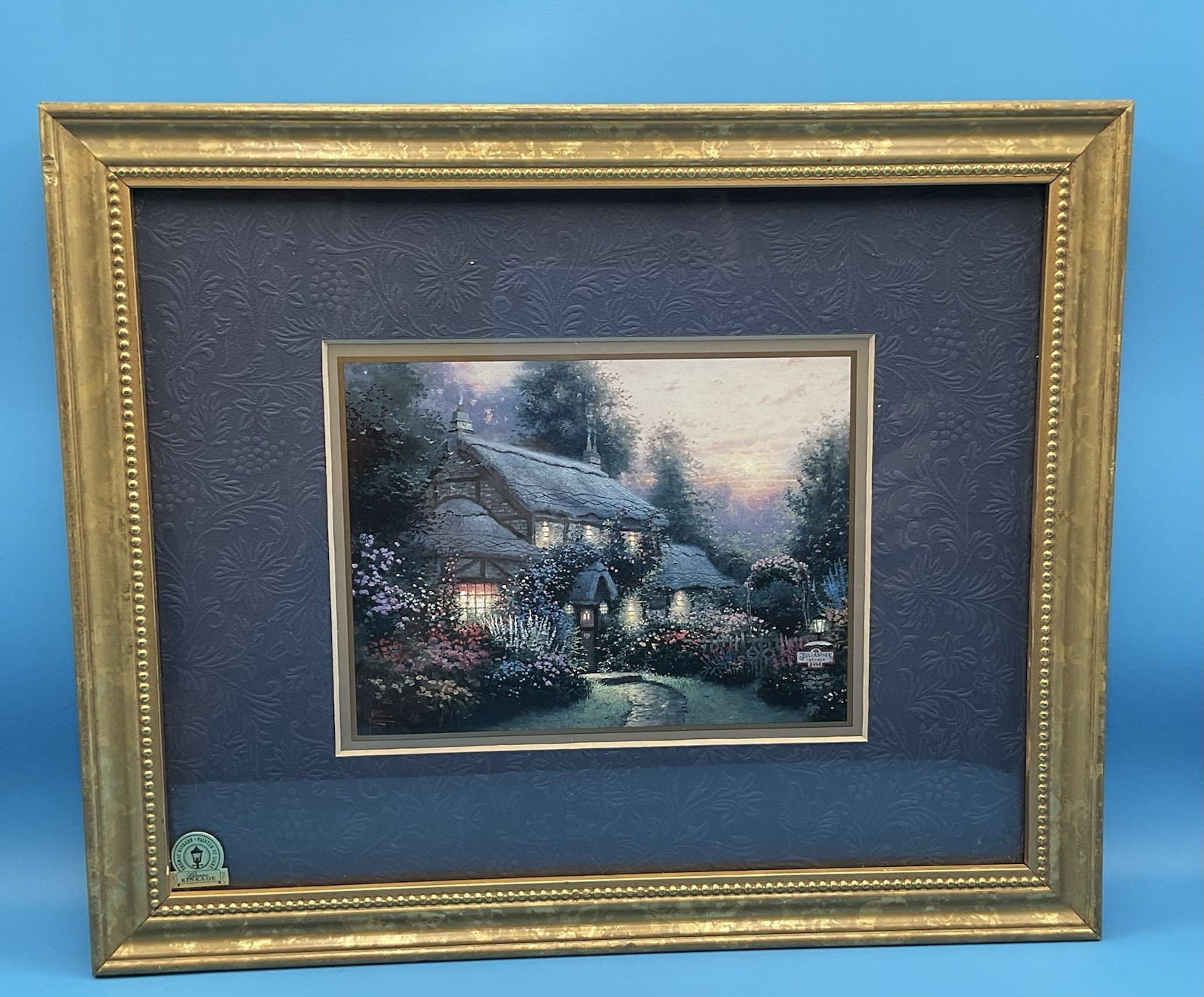 THOMAS KINKADE, ACCENT PRINT, “Julianne’s Cottage”, Matted & Framed, COA, C