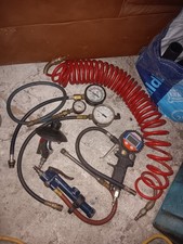 Vintage Air Tool Lot - Compression Tester Tire Inflators Blow Guns Gauges Hose Vintage Air Tool Lot - Compression Tester Tire Inflators Blow Guns Gauges Hose