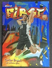 Carter Bryant 2025-26 Topps Finest 49/99 First Blue Refractor Rookie RC #F-14