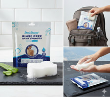 Rinse Free Bath Sponges – Large Body Wash Sponges (25 Pack)