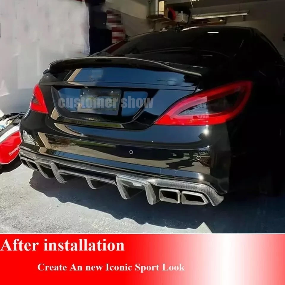 Alerón trasero de maletero de carbono real para Benz W218 CLS400 CLS500 CLS63 12-17 Foto 3 de 4