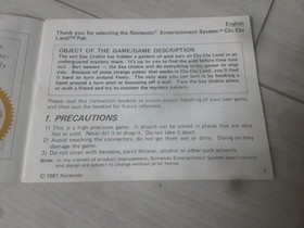 Nintendo Nes Clu Clu Land FRA ASD Notice SEUL Rare 