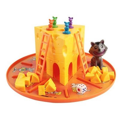 for Cat and Mouse- Cheese Board Game 4 Pieces Mice,Kids Interaction To