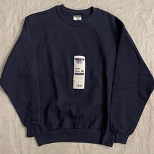 NWT Vintage 90s Jerzees Sweatshirt Mens M Blank Made in USA Crew Neck Deadstock