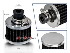 5/8" Inch (15mm) Inlet BLACK Universal Air Breather Filter For Engine Crankcase