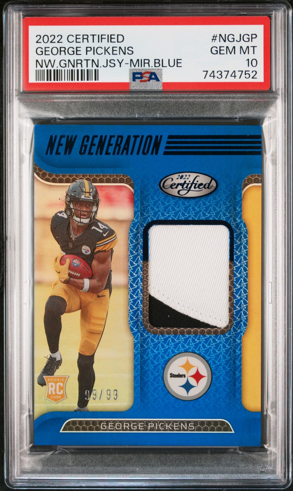 George Pickens Panini Certified New Generation Jerseys #NGJGP Mirror Blue