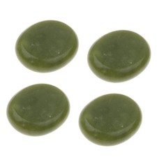 Lot de 4 pierres de massage en jade naturel pour le visage et le corps (5 x 6