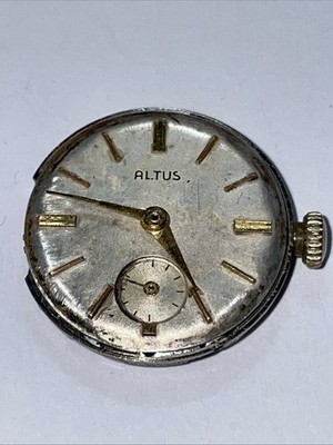 Uhrwerk,Altus,1920 Biel,Schweiz,17 Juwels, D-1.9cm,läuft,Handaufzug,Ersatzteil