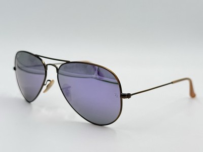 Ray Ban RB3025 167/1R 58mm AVIATOR FLASH Lilac; Bronze AUTHENTIC