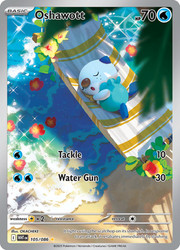 Oshawott 105/086 White Flare Illustration Rare Holo