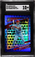 2021 Donruss Optic #194 Paul Goldschmidt BLUE PANDORA PRIZM /99 SGC 10 GEM MINT