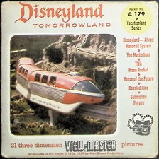 1950's Disneyland Tomorrowland 3d View-Master 3 Reel Packet