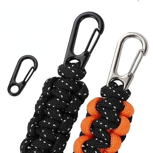 5/10Pcs Mini Carabiner Keychain D-Ring Clip Hang Buckle Survival Outdoor Camping - Picture 4 of 18