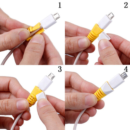 4Pcs protector saver cover for phones usb charger cable cord wire  MCH_tiAPU~gw - Picture 1 of 19