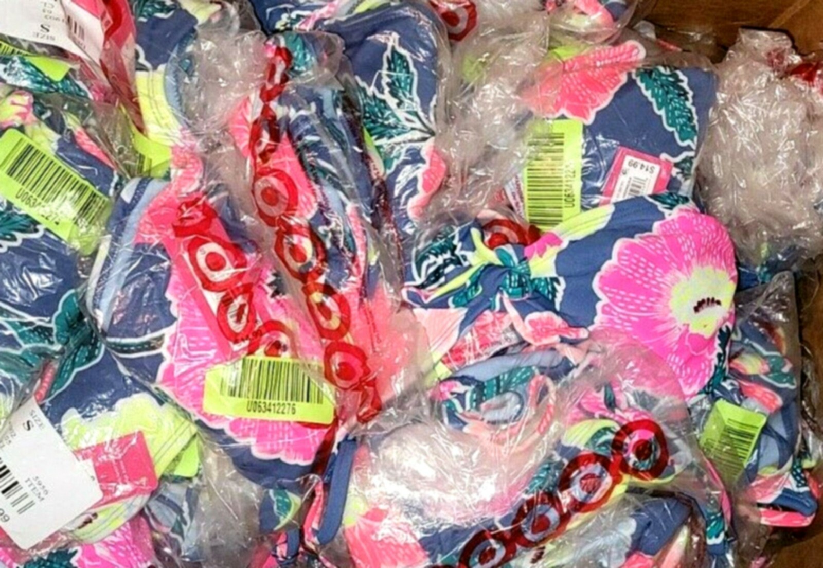 Wholesale Lot of 25 Xhilaration Bikini Tops Size Small NWT - all the same print image 4