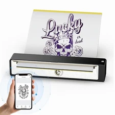 Wormhole Tattoo Stencil Printer, Wireless Bluetooth Tattoo Printer with 2500m...