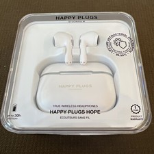 New Sealed Happy Plugs Hope In-Ear Truly Wireless Headphones - White